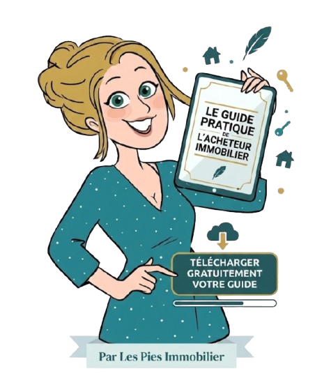 Illustration Les Pies Immobilier : Télécharger gratuitement le guide pratique de l'acheteur immobilier.